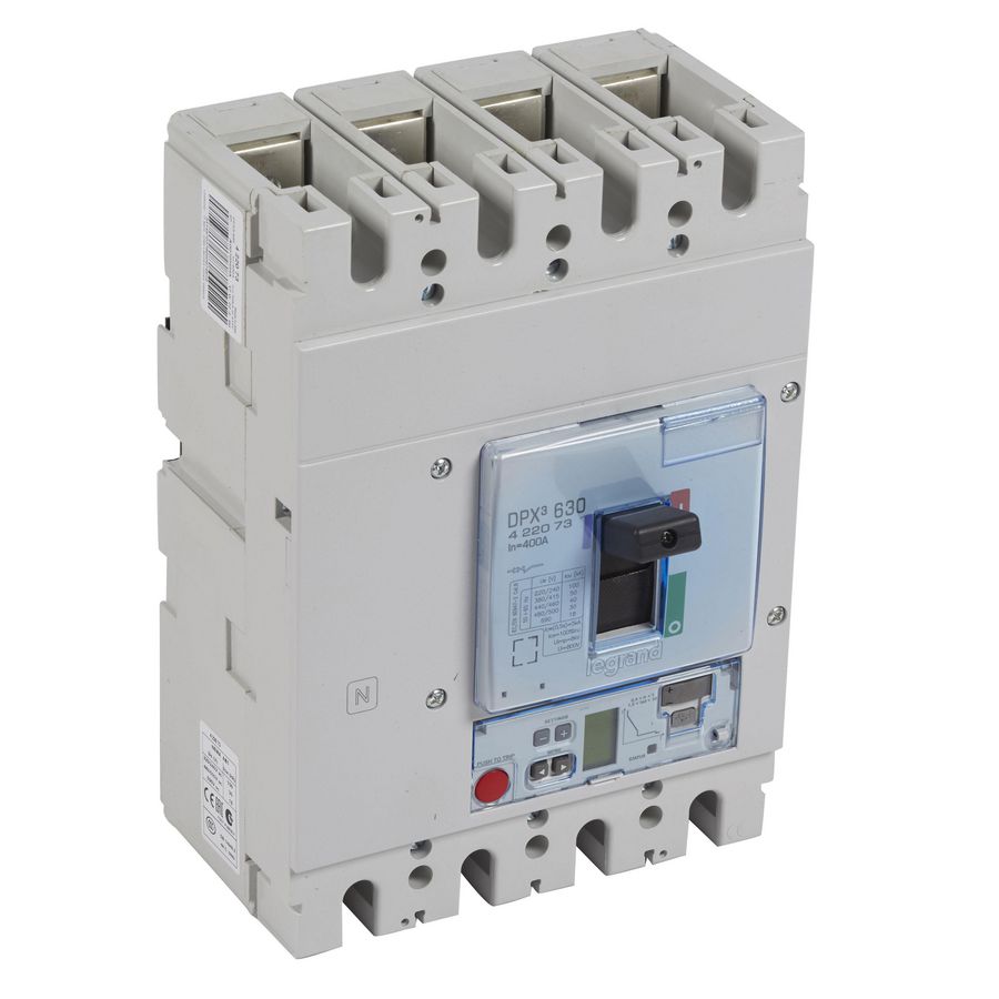 Vermogensschakelaar 630 elektr S2 4P 400A 50kA 400V DPX3