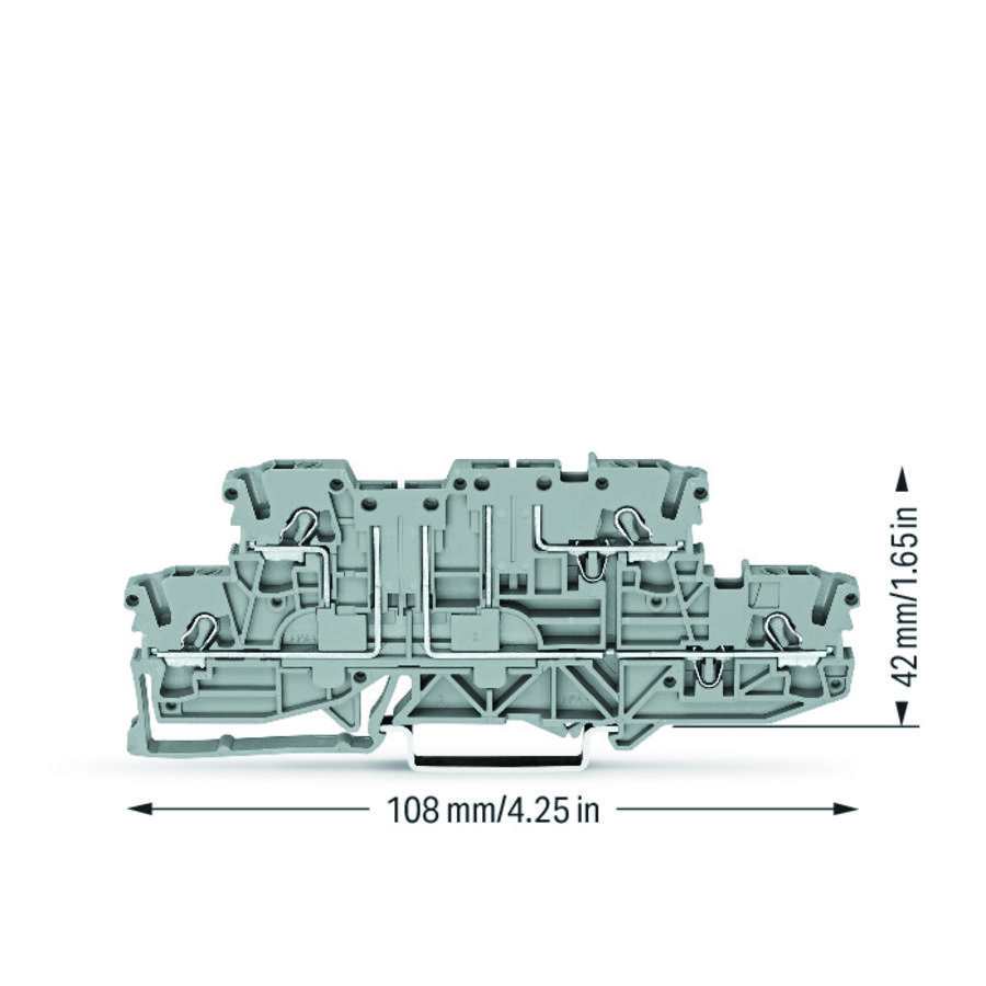 2etage dubbele scheidingsklem L/L rail 35x15+35x7,5 VVE=50