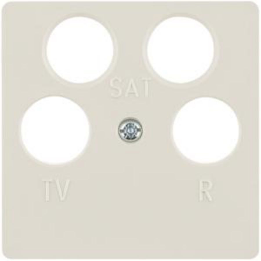 Centraalplaat antenne 4x uitsparing (Ankaro) wit glans