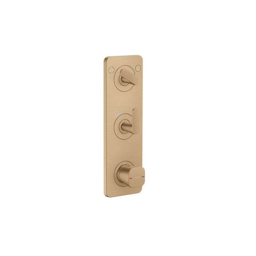 Afbouwdeel termostaat module 380/120 pl v 2 douchefunctie Cubic Cut greep brushed bronze Citterio-C