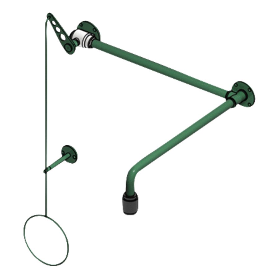 nooddouche 90gr. Trekstangbed. deur