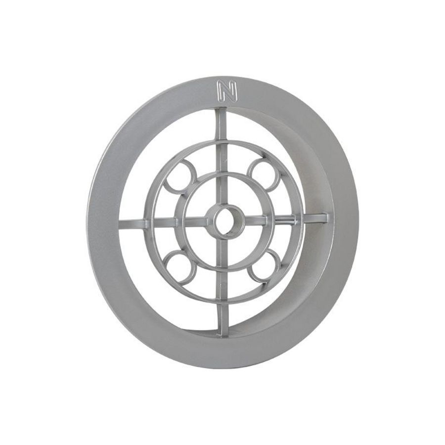 Ventilatierooster kunststof Ø100mm alu