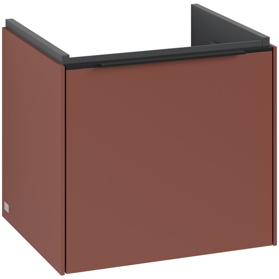 Wastafelonderkastkast SUBWAY 3.0 473x429x407,5mm Wine Red C58001AH greep Volcano Black