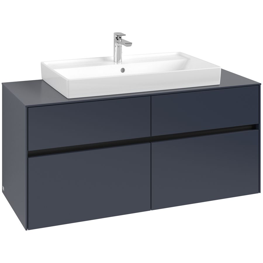 Wastafelonderkast Collaro 1200x548x500mm Marine Blue C08700VQ