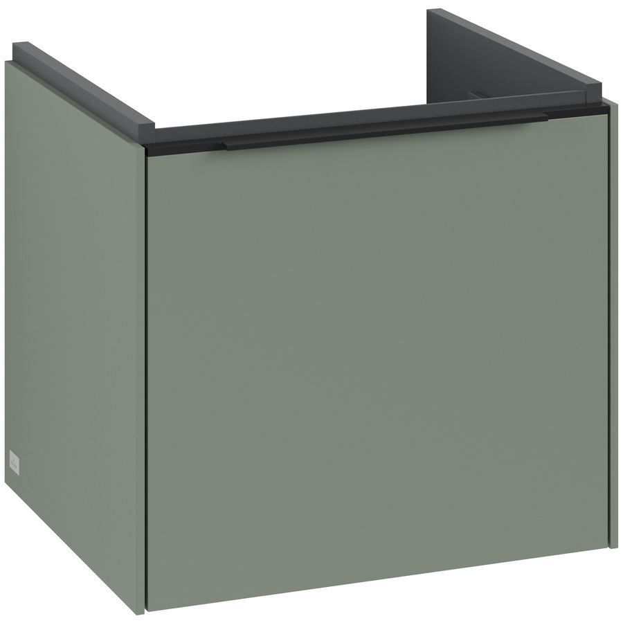 Wastafelonderkastkast SUBWAY 3.0 473x429x407,5mm Soft Green C58001AF greep Volcano Black
