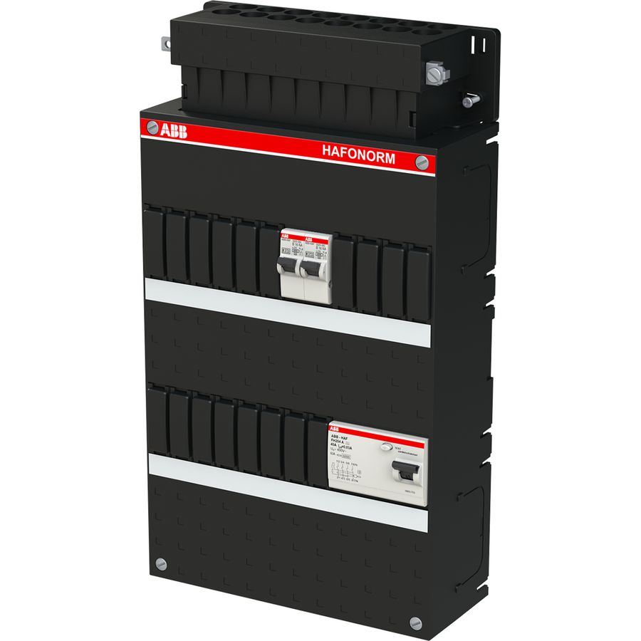 Installatiekast 2x achter 30mA 3-f Installatiekast