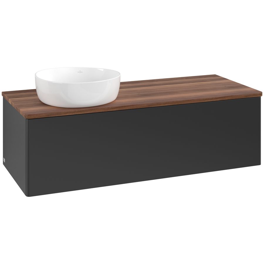 Wastafelonderkast Antao 1200x360x500mm Black Matt Lacquer L33012PD