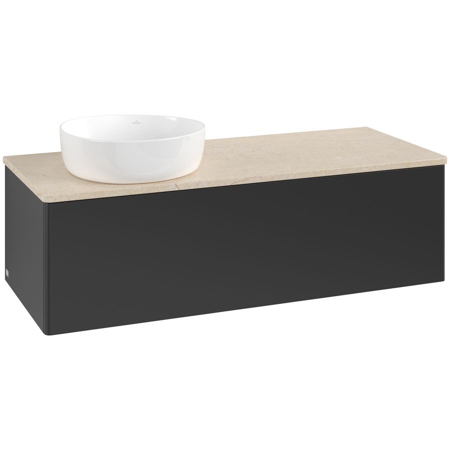 Wastafelonderkast Antao 1200x360x500mm Black Matt Lacquer L33013PD