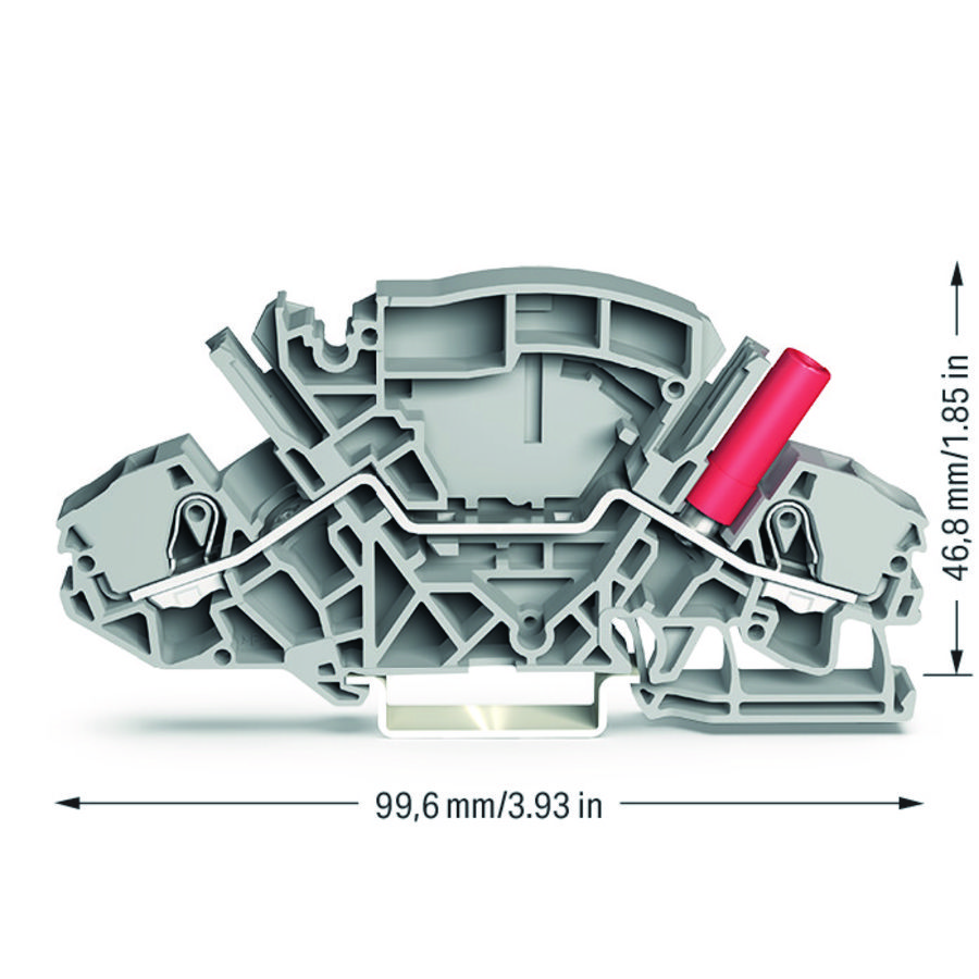 2-draads rijg 6mm² aanraking bev.testbus 8801/040-000 VVE=20