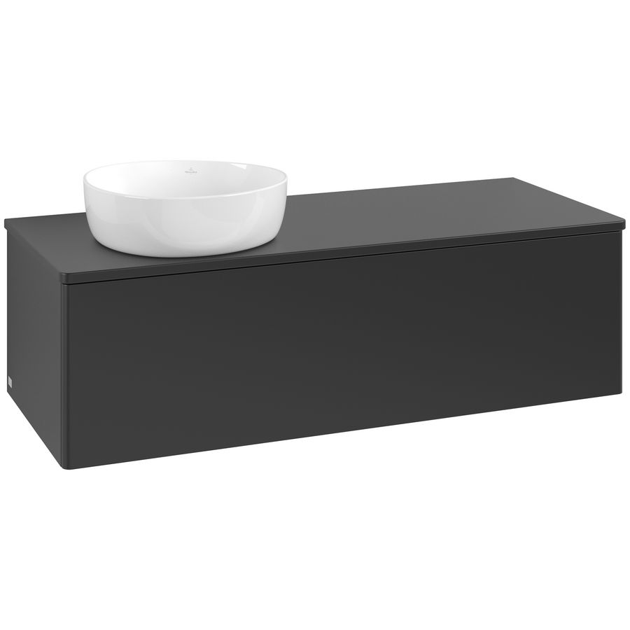 Wastafelonderkast Antao 1200x360x500mm Black Matt Lacquer L33050PD