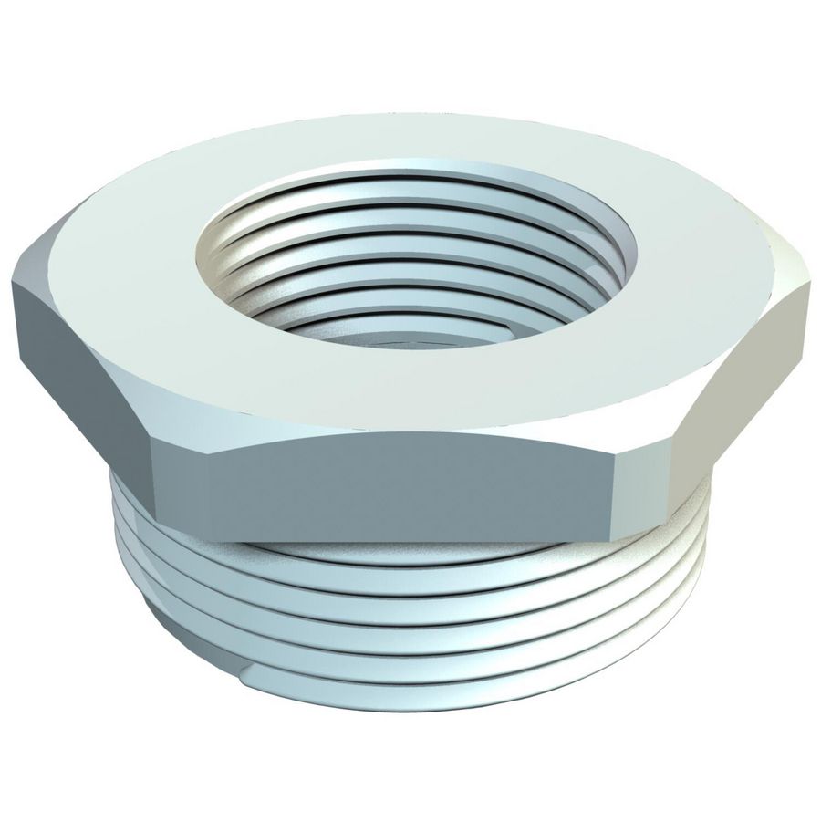 Tussenstuk reduceer M20-M16 Polyamide lichtgrijs RAL7035 VVE=100