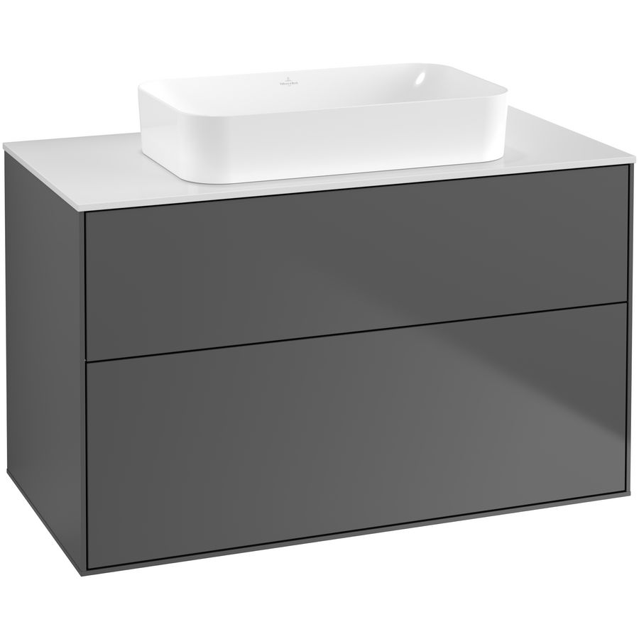 Wastafelonderkast Finion 1000x603x501mm Antr. Matt Lacquer F64100GK