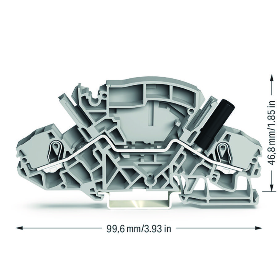 2-draads rijg 6mm² aanraking bev.testbus 8801/046-000 VVE=20