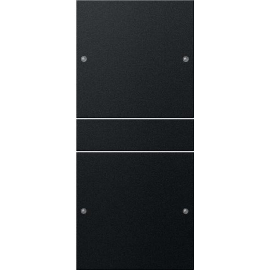 Wippenset 2-voudig (1+1) System 55 zwart m(gel.)