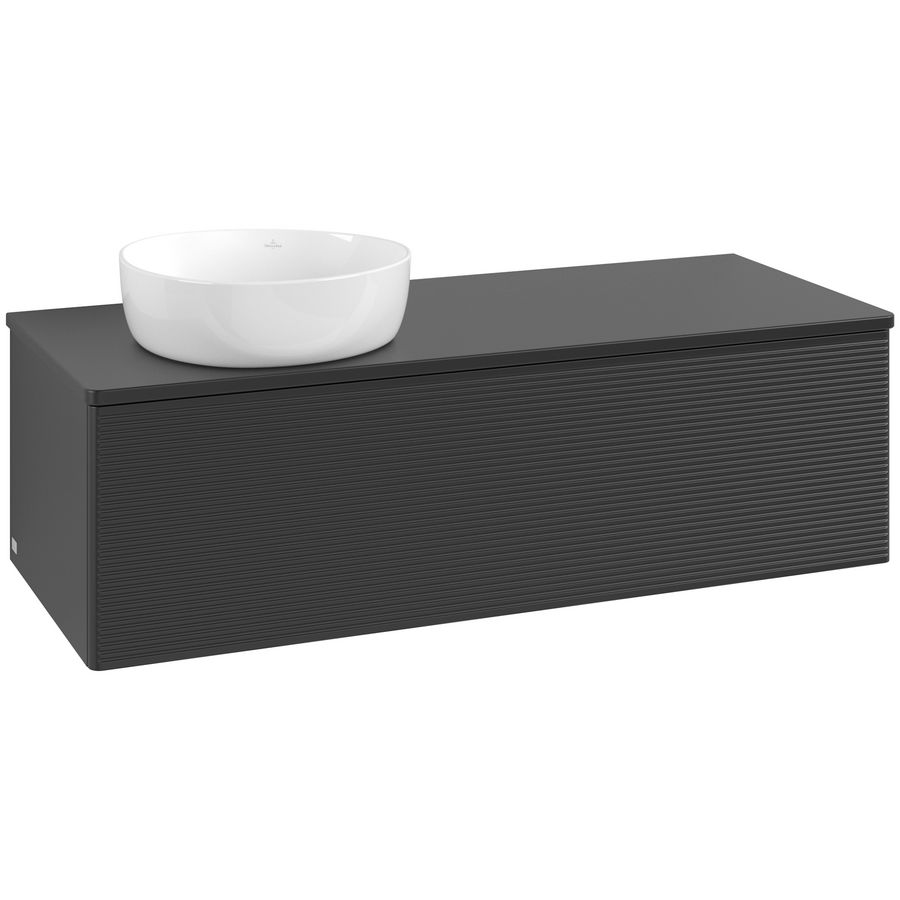 Wastafelonderkast Antao 1200x360x500mm Black Matt Lacquer L33110PD