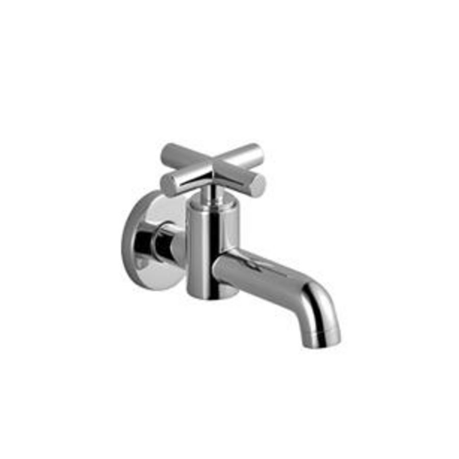 Tara tapkraan chroom 1/2 wand vaste uitloop 140mm m.kruisgr.