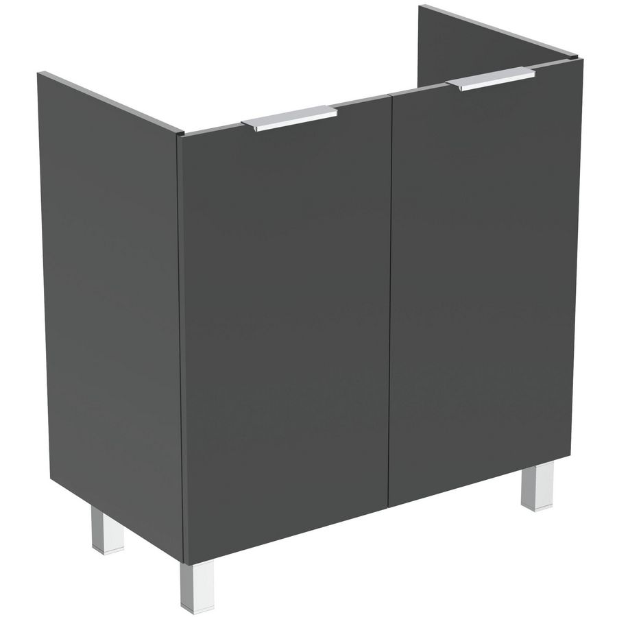 Wastafelmeubel 800x440x825mm m. 2 deuren grijs m. poten Tiempo