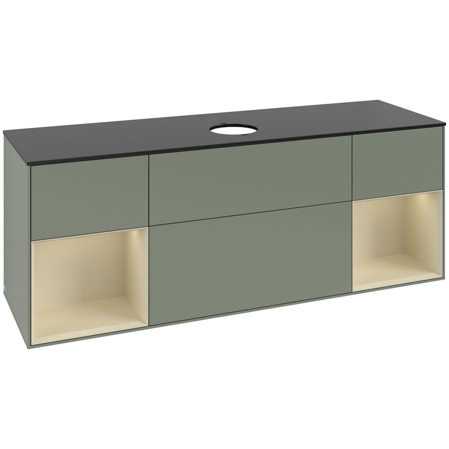 Wastafelonderkast Finion 1600x603x501mm Olive Matt Lacquer GD02HJGM