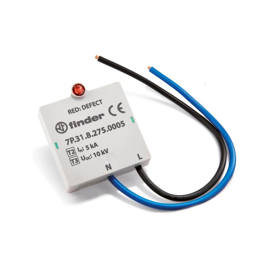 Gecombineerde afleider energietechniek type3 1F 1VAR. xLED