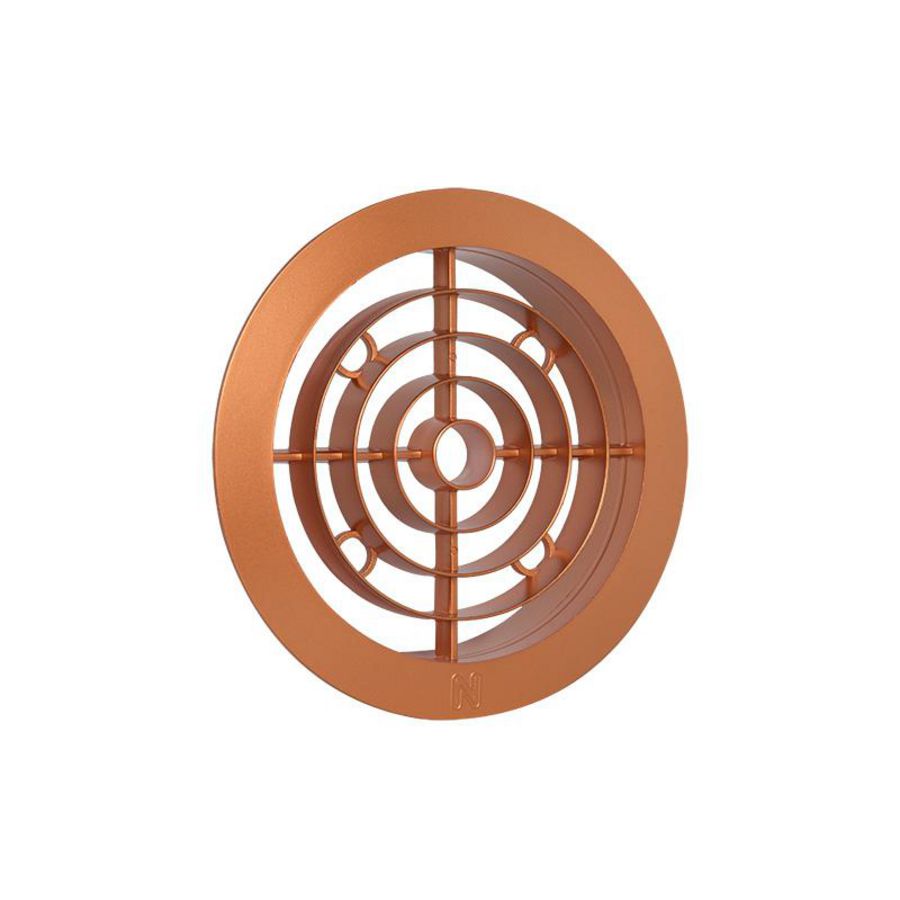 Ventilatierooster kunststof Ø120mm roodkoper