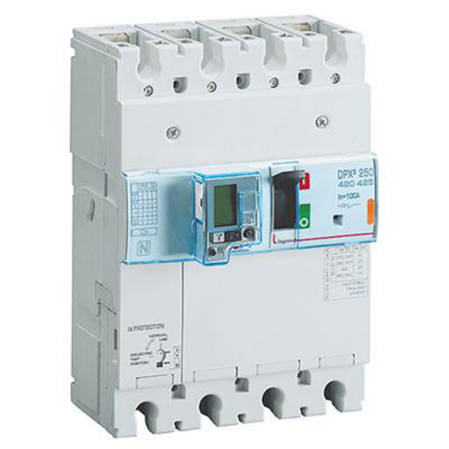 Vermogensschakelaar 250 ELE + RCD 100A 4P 25kA 420425 DPX3