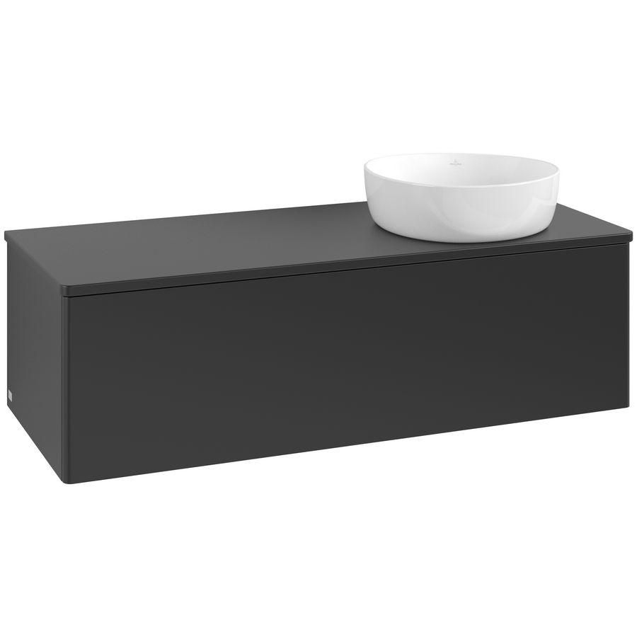 Wastafelonderkast Antao 1200x360x500mm Black Matt Lacquer L34010PD