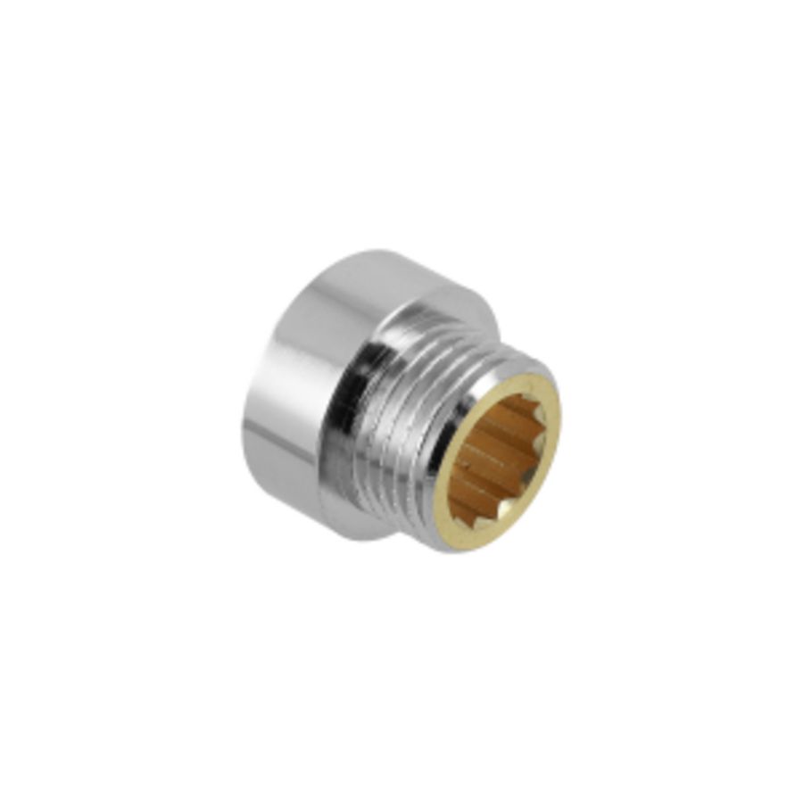 Kraanverlengstuk verchroomd 1/2"x15mm