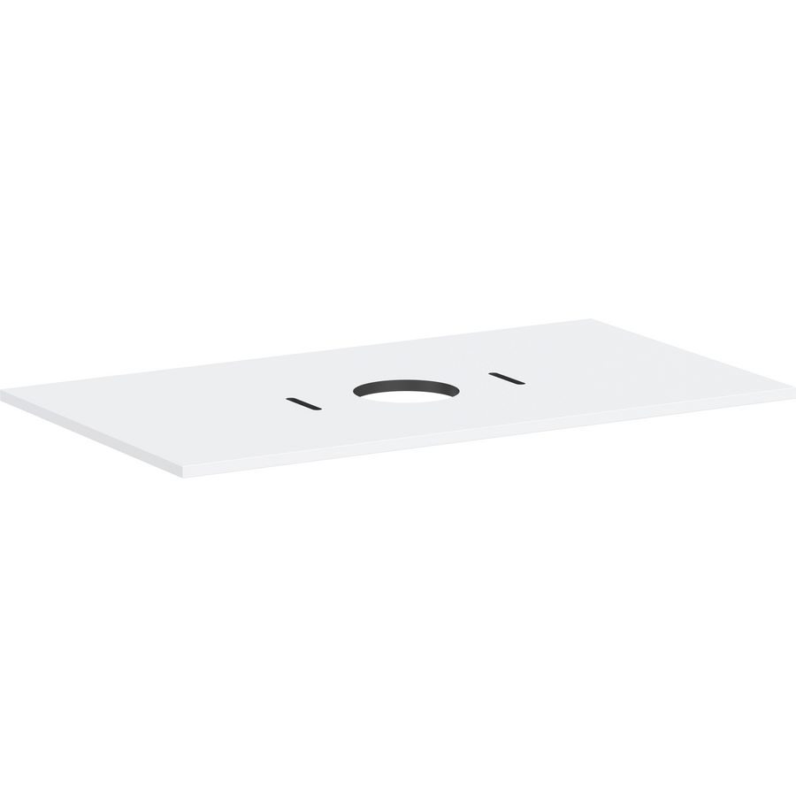Console Xilesa E 980/550 met uitsparing  midden waskom z. kraangat mat wit