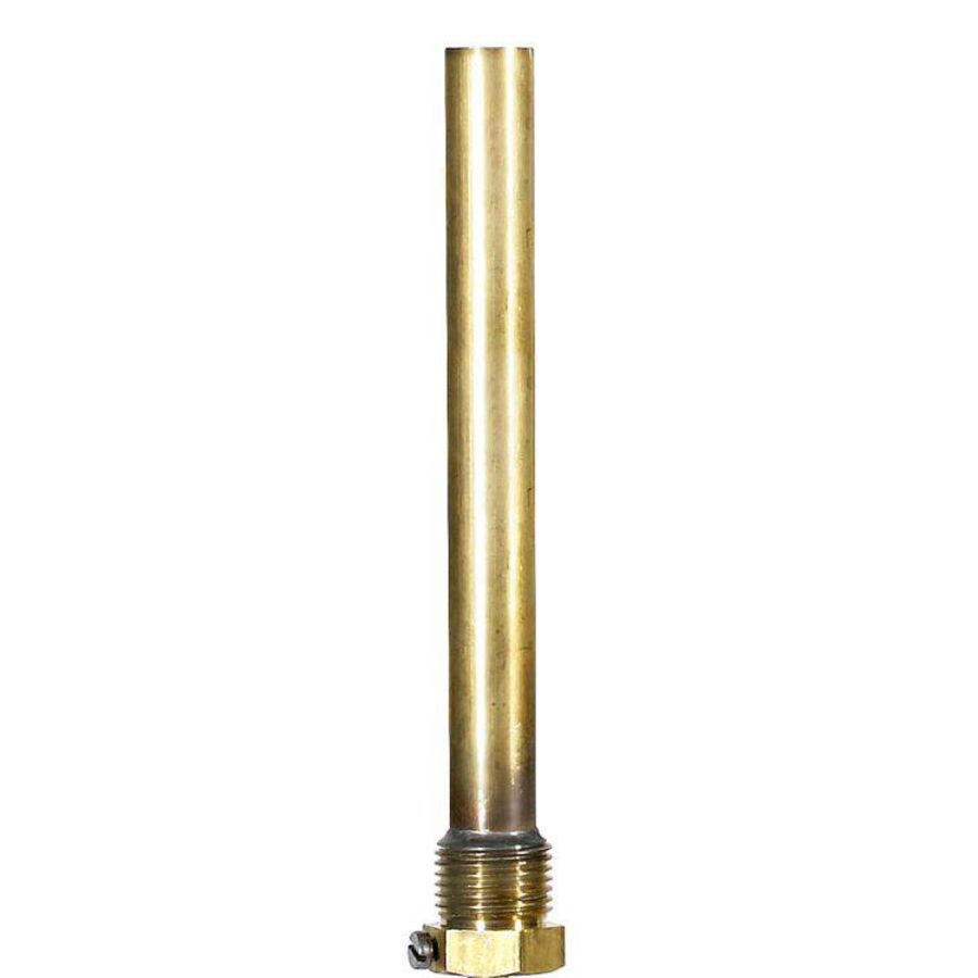 Messing dompelbuis 1/2" lengte 150mm inwendig 10mm