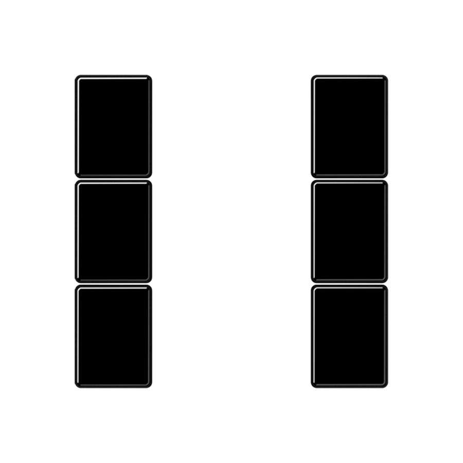 Tastafdekking compleet 3-voudig A500 zwart KNX
