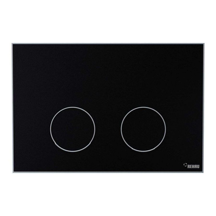 Frame Bedieningsplaat MEPA 2-toets zwart-matwit