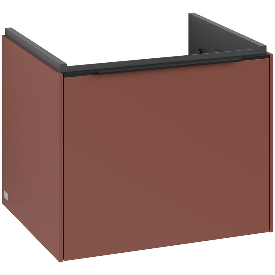 Wastafelonderkastkast SUBWAY 3.0 523x429x447,5mm Wine Red C579L1AH greep Volcano Black