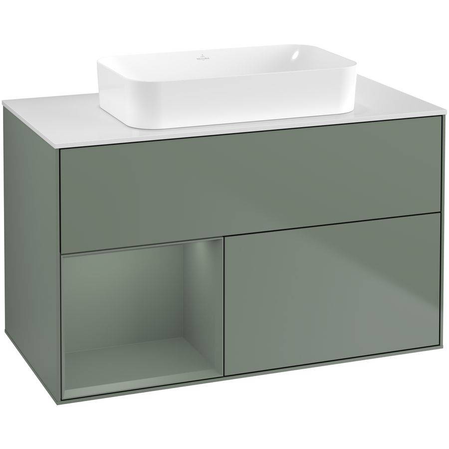 Wastafelonderkast Finion 1000x603x501mm Olive Matt Lacquer G651GMGM