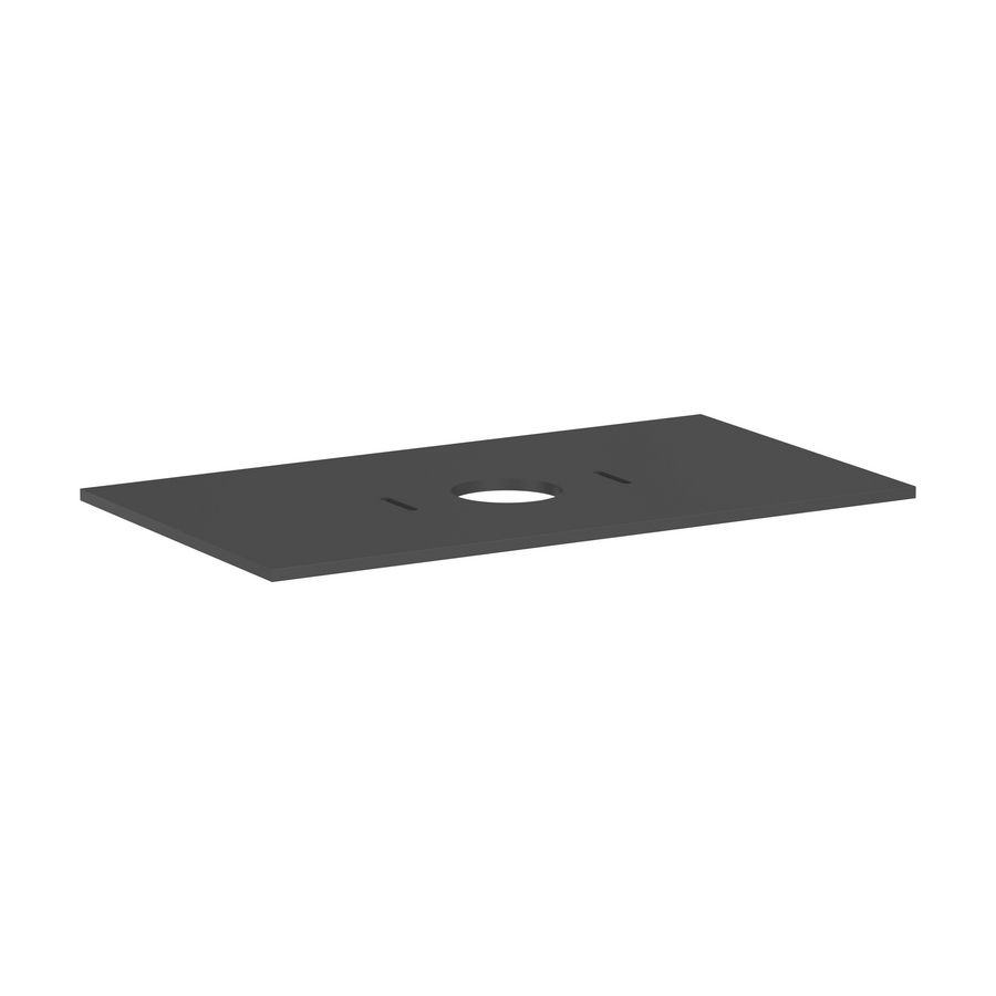 Console Xilesa E 980/550 met uitsparing  midden waskom z. kraangat Slate Matt Grey
