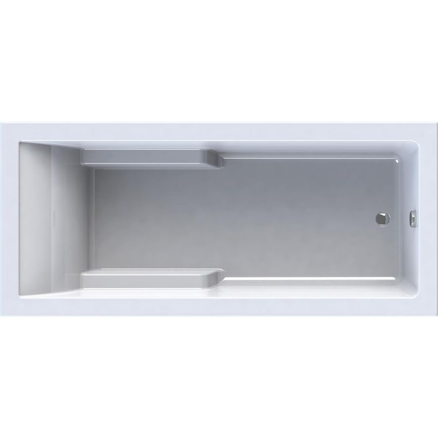 Ligbad Basilia shower 180x80cm wit excl. poten
