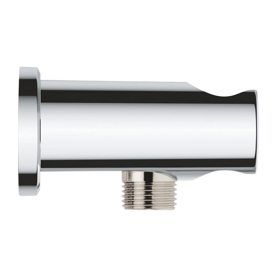 Rainshower wandaansluitbocht 1/2" met houder ronde rozet chroom