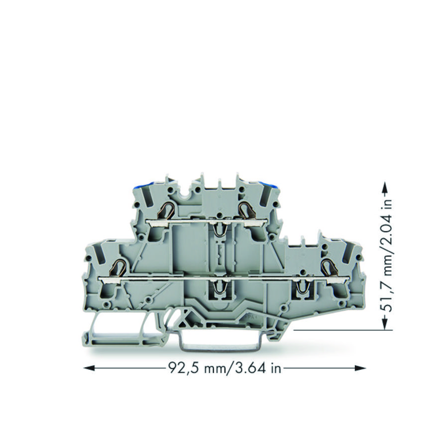 2-etageklem Rijg-/rijgklem L/N grijs 2002-2703 VVE=50