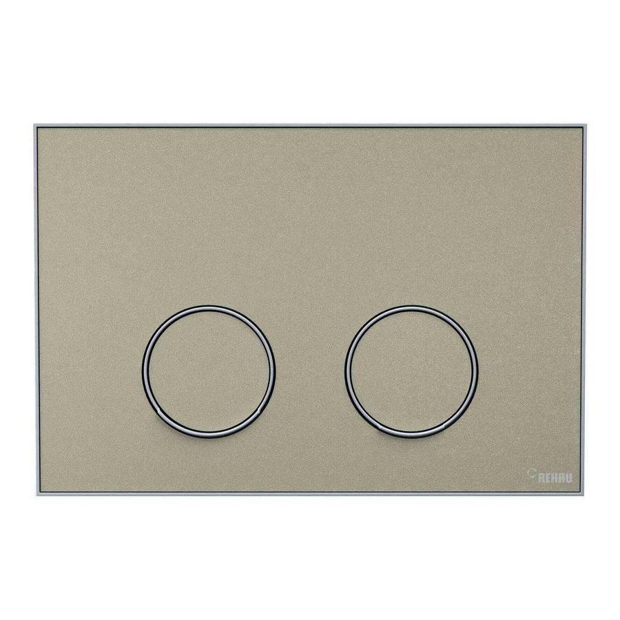 Frame Bedieningsplaat MEPA 2-toets zand-matwit
