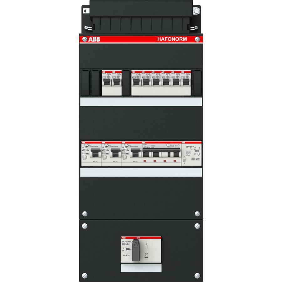 Groepenkast 8x achter 3x30mA HS+C+T 3-fasen 1SPF006907F1753