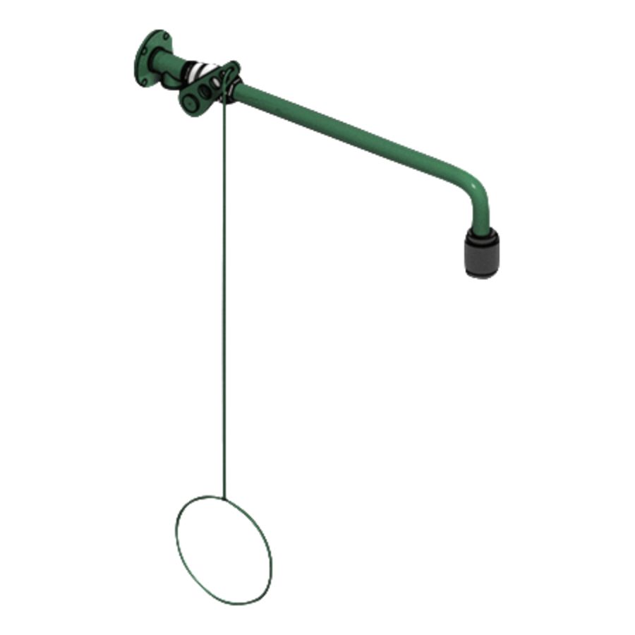 nooddouche wandmontage opbouw groen