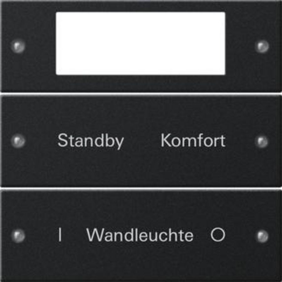 Wippenset 2-voudig Plus beschr. System 55 zwart m(gel.)