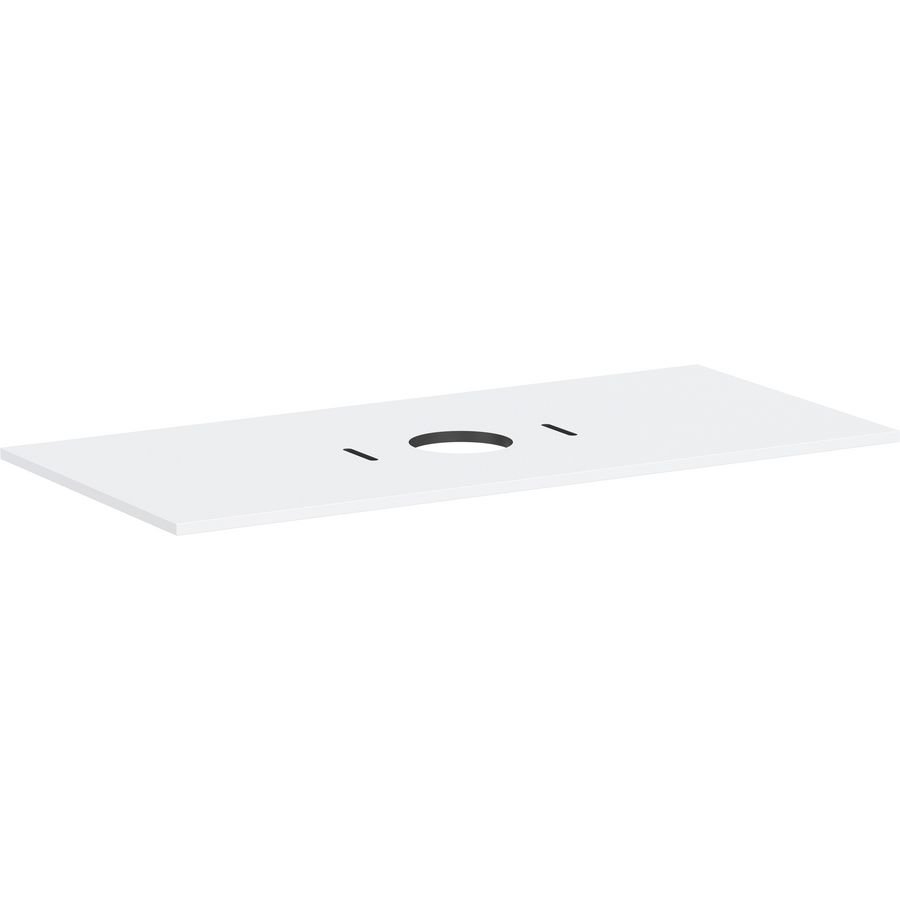 Console Xilesa E 1180/550 met uitsparing  midden waskom z. kraangat mat wit