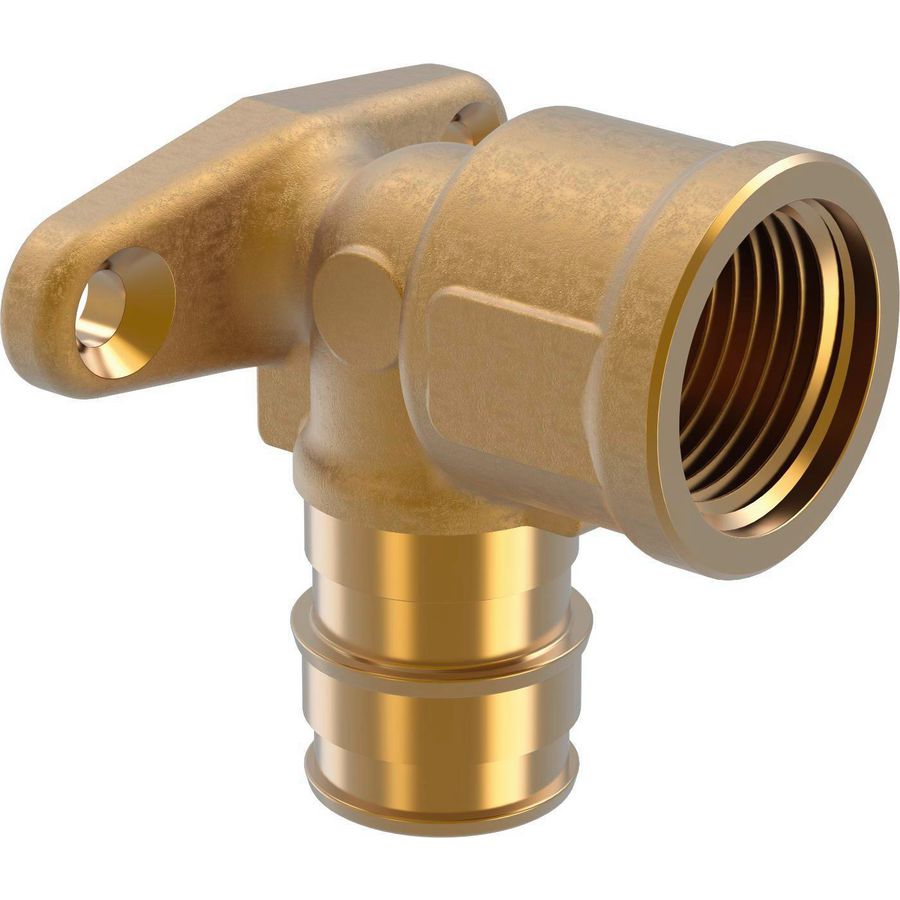 Muurplaat PL schuif Q&E messing 20x1/2"bn. l-43mm