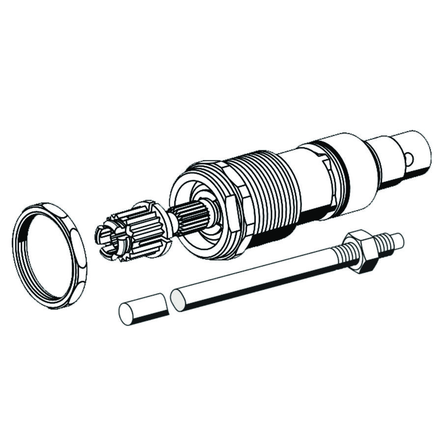 Polar II bovendeel incl. stang 488mm m. afkorthulpstuk