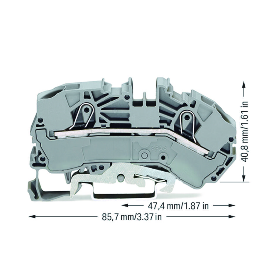 Reserve voedingsklem 16 mm² 12 mm grijs VVE=20