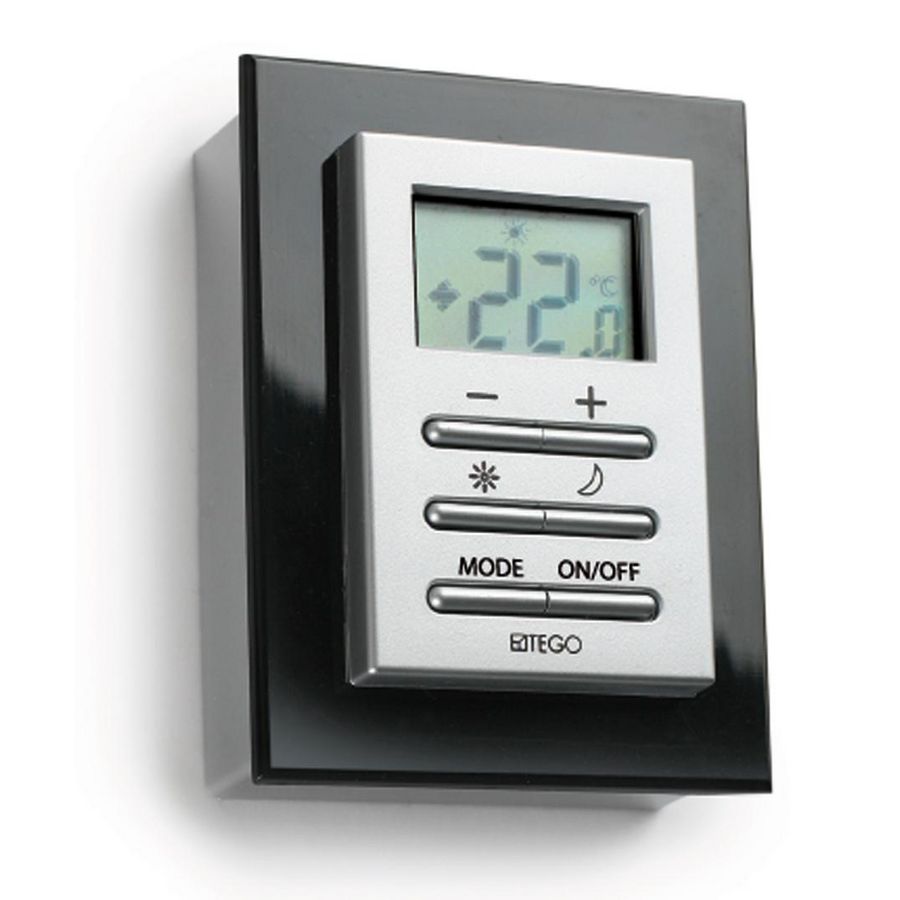 Draadloze kamerthermostaat E-Comfort Roundline Eco RF batterijvoeding