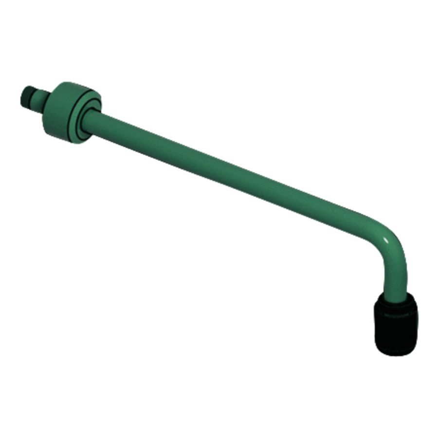 Nooddouche B-safety zonder bediening wandinbouw groen