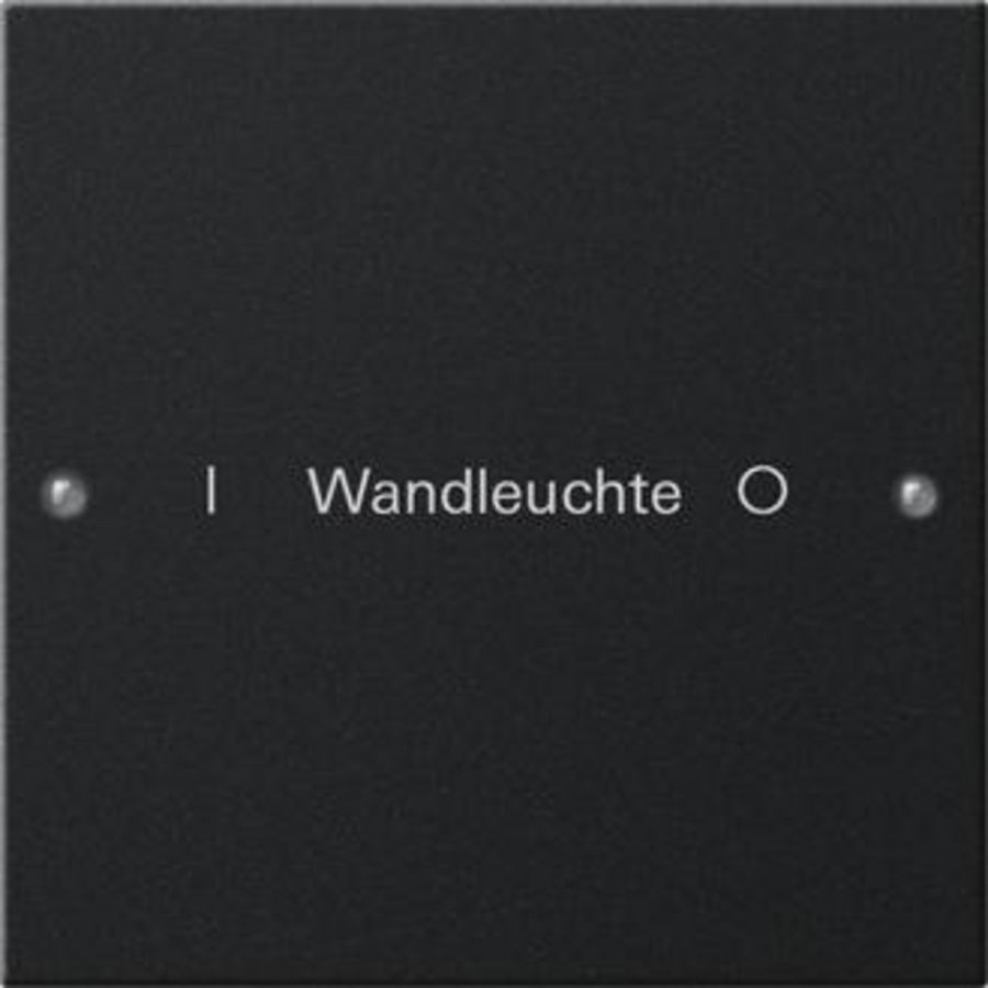 Wippenset 1-voudig beschr. System 55 zwart m(gel.)
