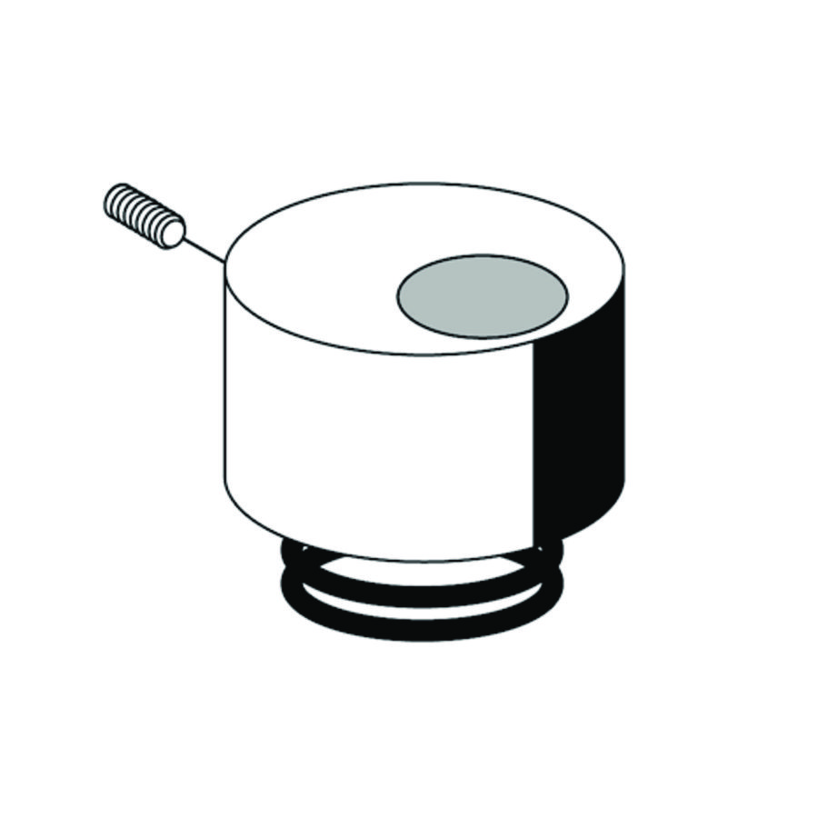 Drukknop met drukveervoor WC spoelkraan SILENT ECO chroom