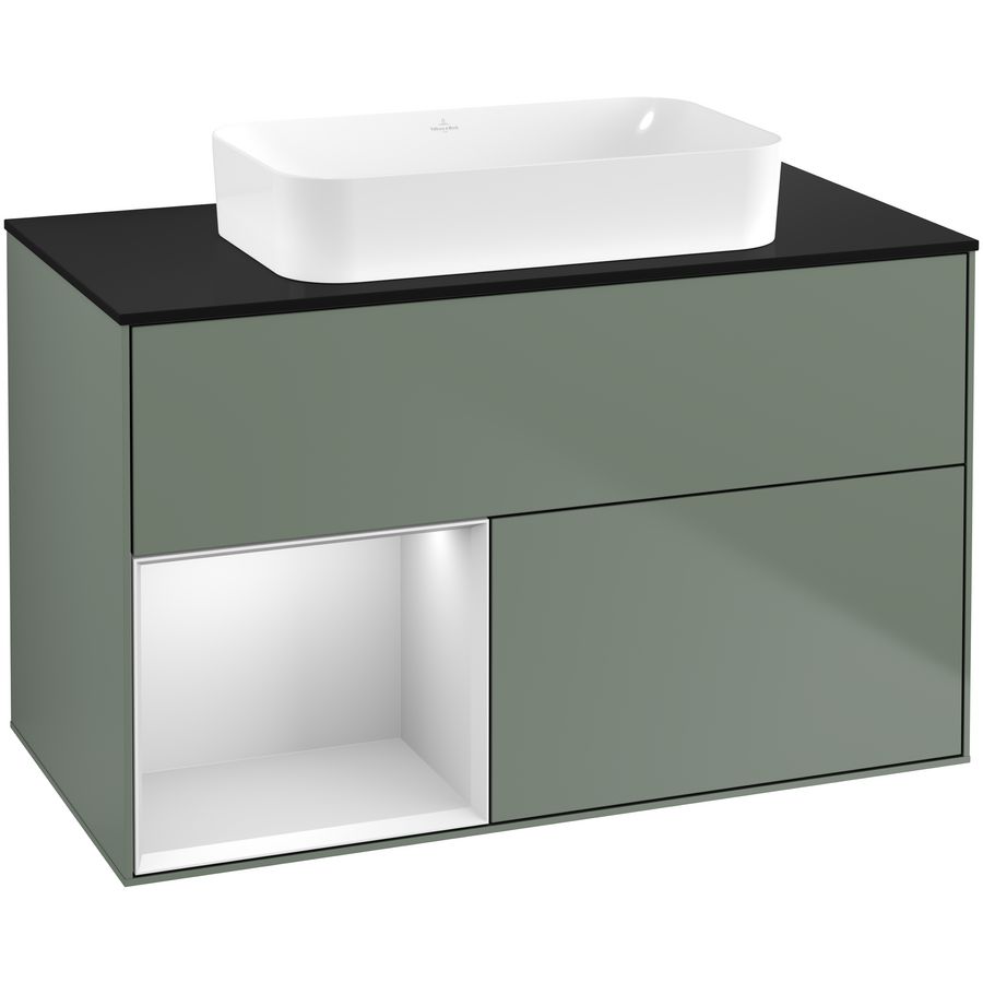 Wastafelonderkast Finion 1000x603x501mm Olive Matt Lacquer G652MTGM
